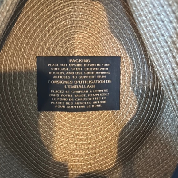 Eric Javits Daphne Wide-Brim Straw Fedora Hat - Picture 9 of 9